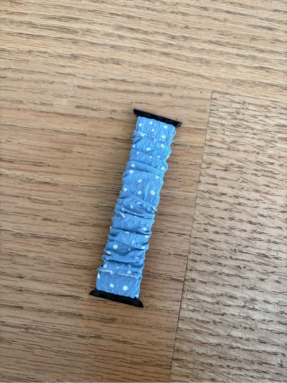 Blue Polka Dot Scrunchie Watch Band